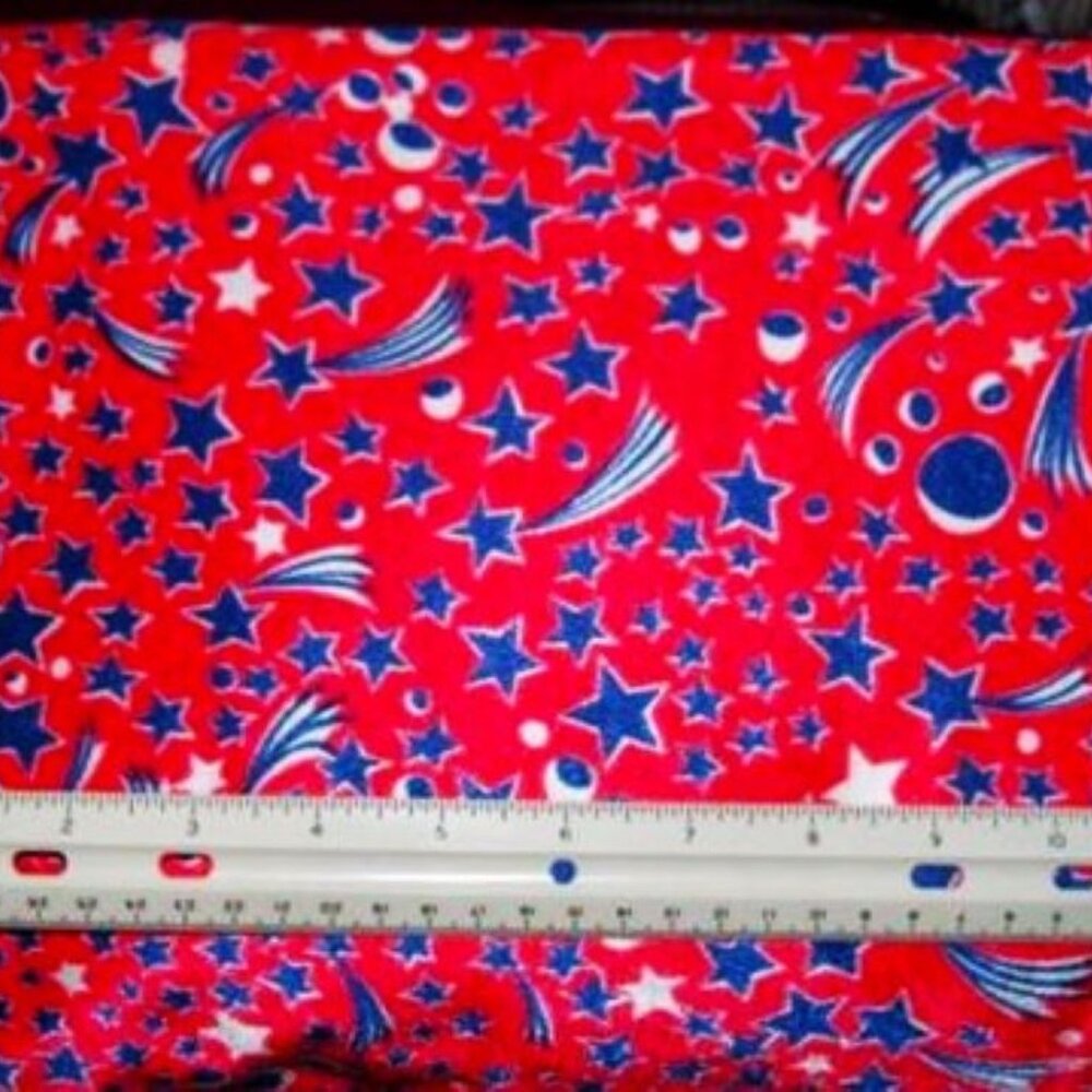 NAVY & WHITE on RED Lycra Spandex SWIMWEAR Fabric 50" wide x 1+ yds